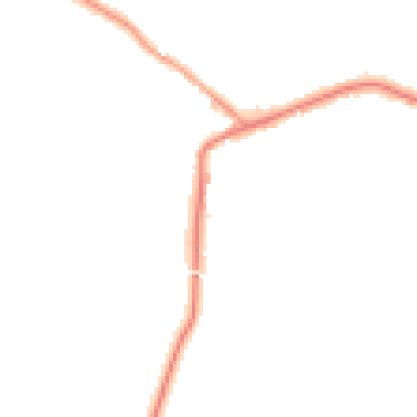 Night-time road noise heatmap for WA3 5RB