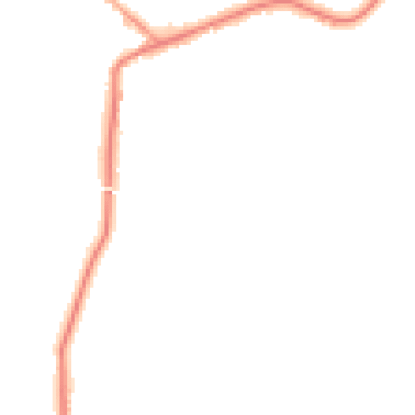 Night-time road noise heatmap for WA3 5RS