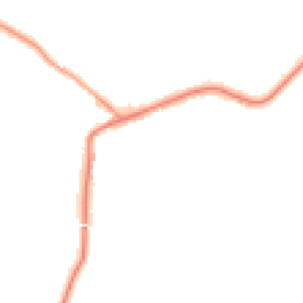 Night-time road noise heatmap for WA3 5RZ