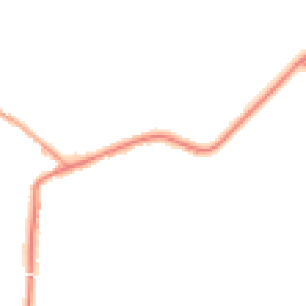 Night-time road noise heatmap for WA3 5SH