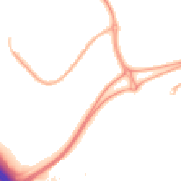 Night-time road noise heatmap for WA3 6AJ
