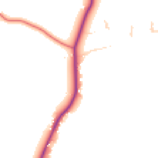 Daytime road noise heatmap for WA3 6BN