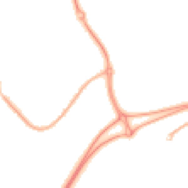Night-time road noise heatmap for WA3 6DH