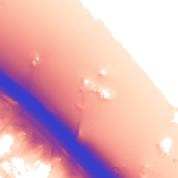 Daytime road noise heatmap for WA3 6DL