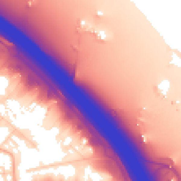 Daytime road noise heatmap for WA3 6DN