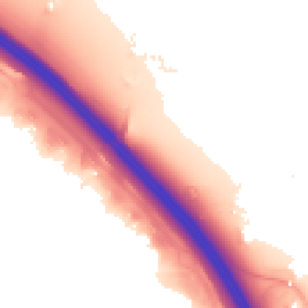 Night-time road noise heatmap for WA3 6DN