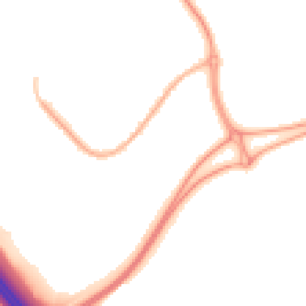 Night-time road noise heatmap for WA3 6ER
