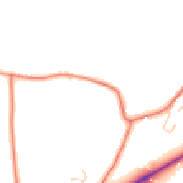 Daytime road noise heatmap for WA3 6HH