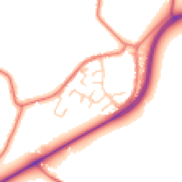 Daytime road noise heatmap for WA3 6JW