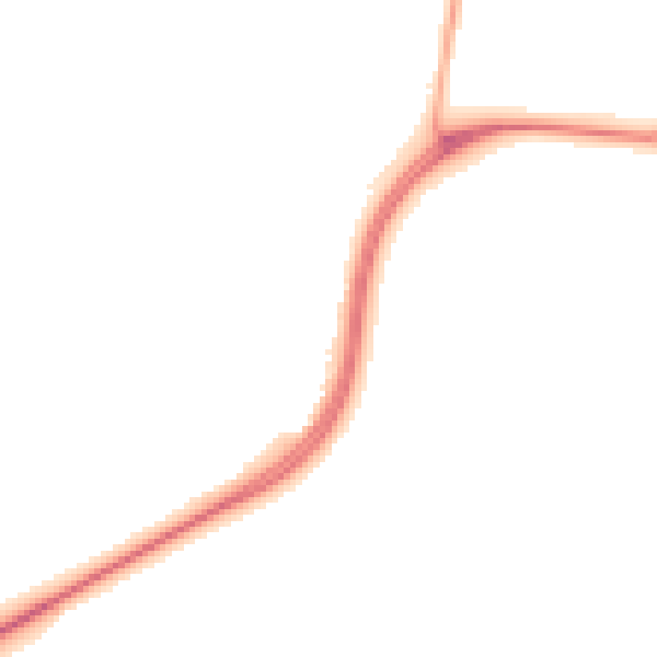 Night-time road noise heatmap for WA3 6JX