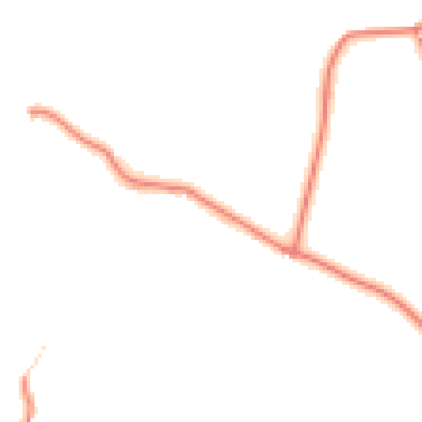 Daytime road noise heatmap for WA3 6LE