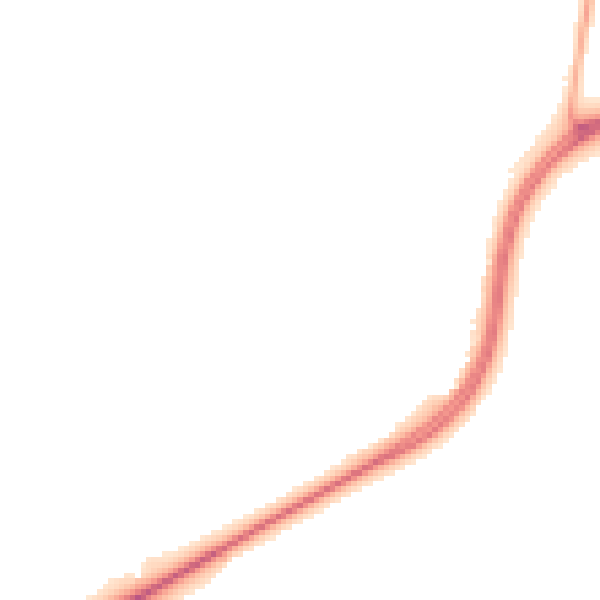 Night-time road noise heatmap for WA3 6LW