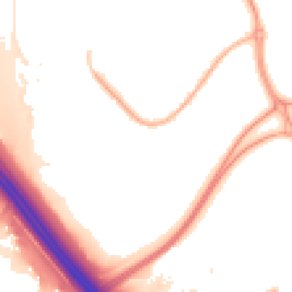 Night-time road noise heatmap for WA3 6NB