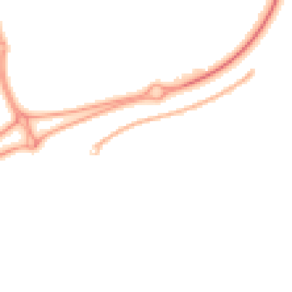 Night-time road noise heatmap for WA3 6NW