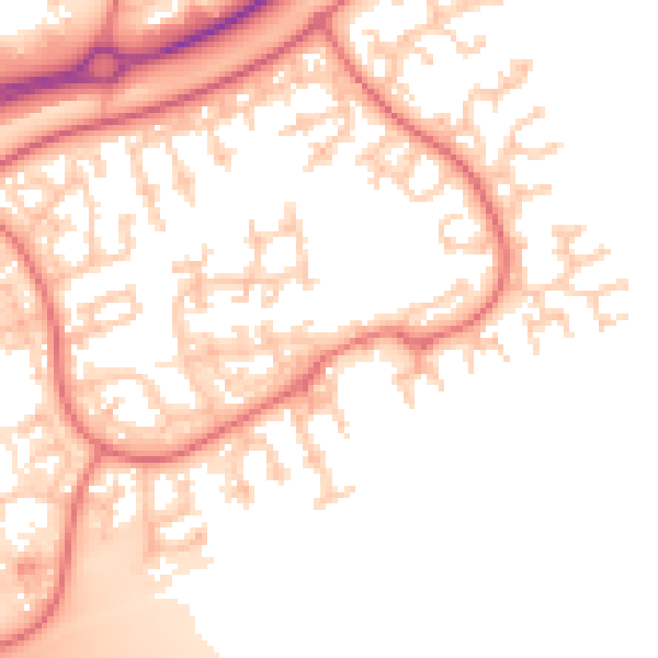 Daytime road noise heatmap for WA3 6QG