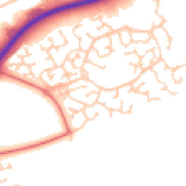 Daytime road noise heatmap for WA3 6TG