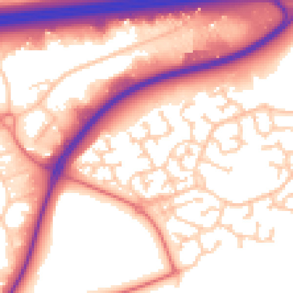 Daytime road noise heatmap for WA3 6UX