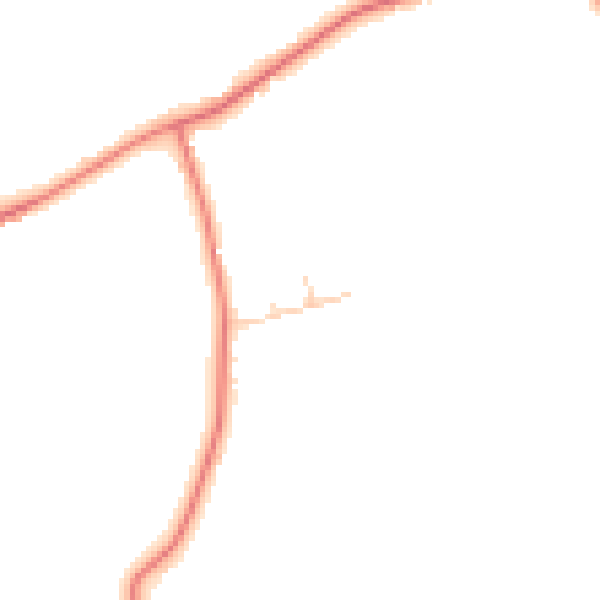 Daytime road noise heatmap for WA3 7AD
