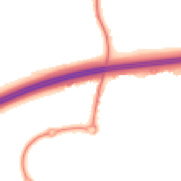 Night-time road noise heatmap for WA3 7AF