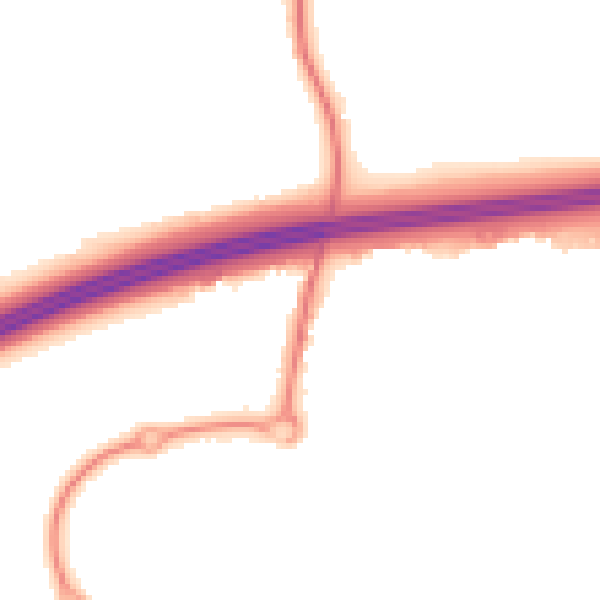 Night-time road noise heatmap for WA3 7AQ