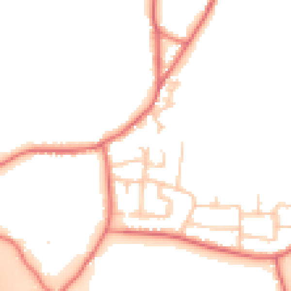Daytime road noise heatmap for WA3 7HL