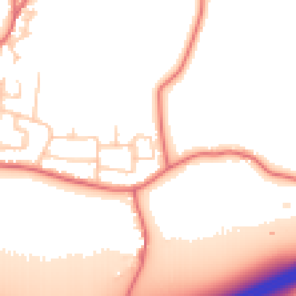 Daytime road noise heatmap for WA3 7JR