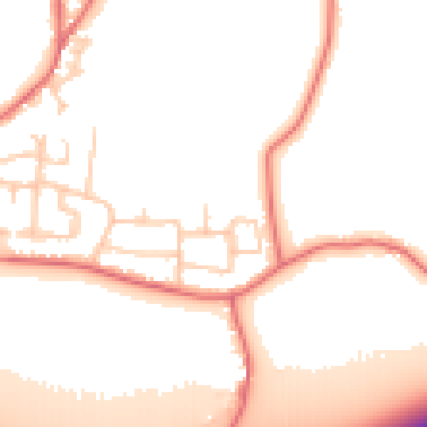 Daytime road noise heatmap for WA3 7JT
