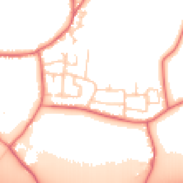 Daytime road noise heatmap for WA3 7LH