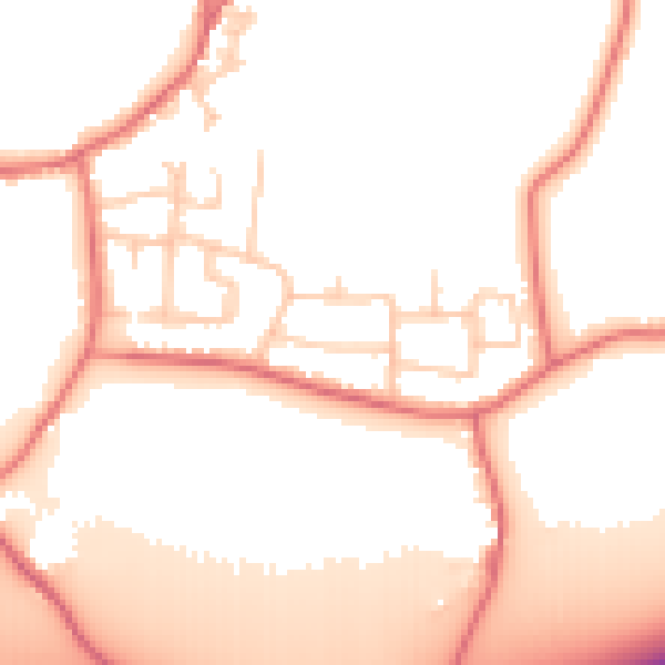 Daytime road noise heatmap for WA3 7LN
