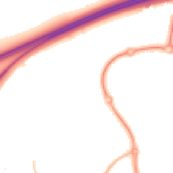 Night-time road noise heatmap for WA3 7LR