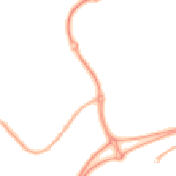 Night-time road noise heatmap for WA3 7NX