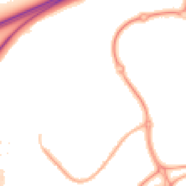 Night-time road noise heatmap for WA3 7PF
