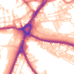 Daytime road noise heatmap for WA4 1AB
