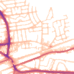 Daytime road noise heatmap for WA4 1AD