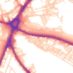 Daytime road noise heatmap for WA4 1AJ