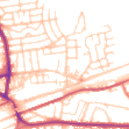 Daytime road noise heatmap for WA4 1AS