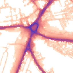 Daytime road noise heatmap for WA4 1AY