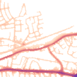Daytime road noise heatmap for WA4 1BF
