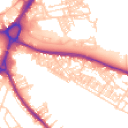 Daytime road noise heatmap for WA4 1BN
