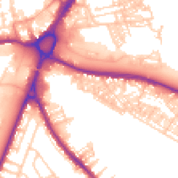 Daytime road noise heatmap for WA4 1BU