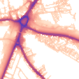Daytime road noise heatmap for WA4 1BX