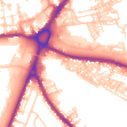 Daytime road noise heatmap for WA4 1BZ