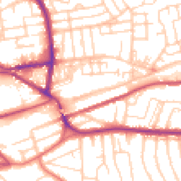Daytime road noise heatmap for WA4 1DE