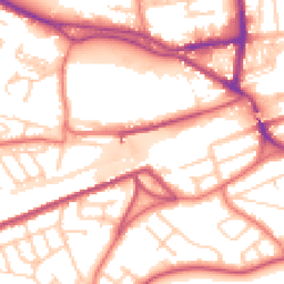 Daytime road noise heatmap for WA4 1DH