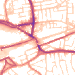 Daytime road noise heatmap for WA4 1DL