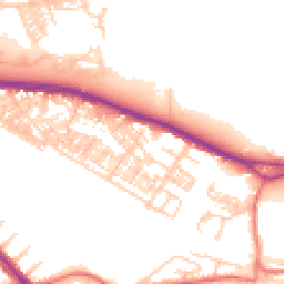 Daytime road noise heatmap for WA4 1DW