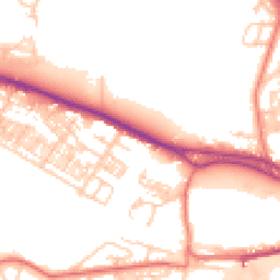 Daytime road noise heatmap for WA4 1DX