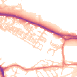 Daytime road noise heatmap for WA4 1EB