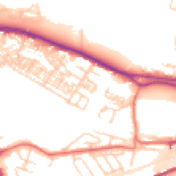 Daytime road noise heatmap for WA4 1EF