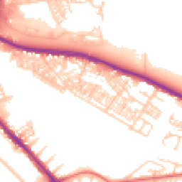 Daytime road noise heatmap for WA4 1ET